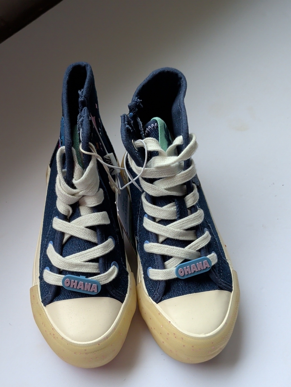 Zara Disney Navy High-Top Kids Sneakers